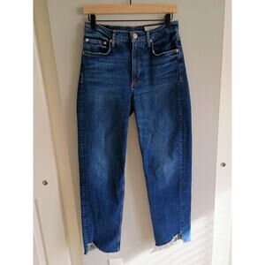 rag & bone harlow midrise straight jeans 26 quiet Luxury closet staple old money